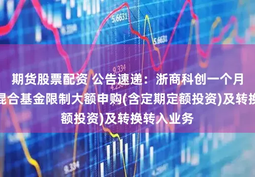 期货股票配资 公告速递：浙商科创一个月滚动持有混合基金限制大额申购(含定期定额投资)及转换转入业务